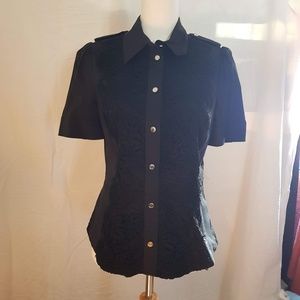 blouse t shirt short sleeve with lace US 10